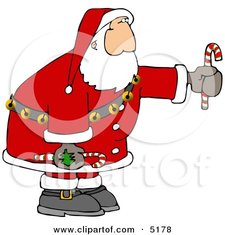 Santa Holding Candy Canes Clipart by djart