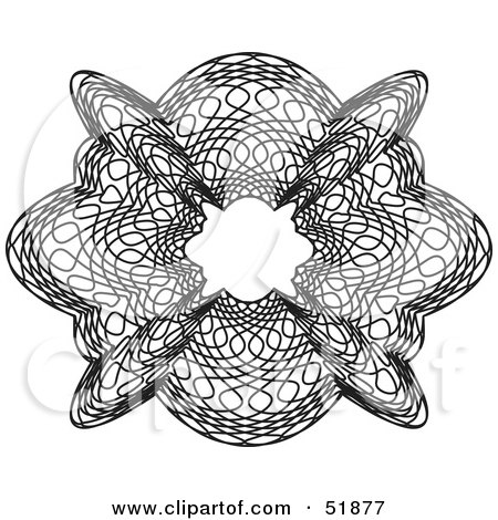 Clipart Illustration of an Ornate Guilloche Design - Version 3 by stockillustrations
