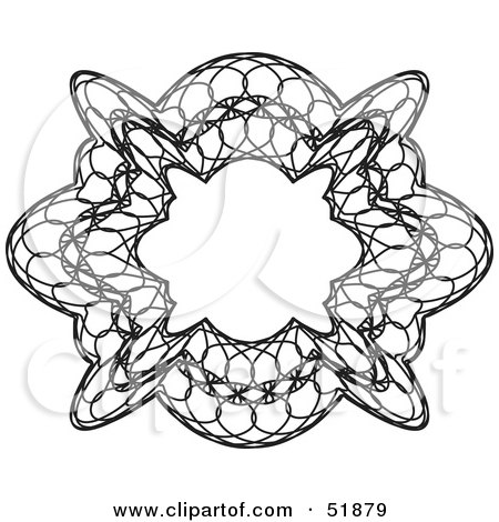 Clipart Illustration of an Ornate Guilloche Design - Version 6 by stockillustrations
