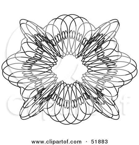 Clipart Illustration of an Ornate Guilloche Design - Version 5 by stockillustrations