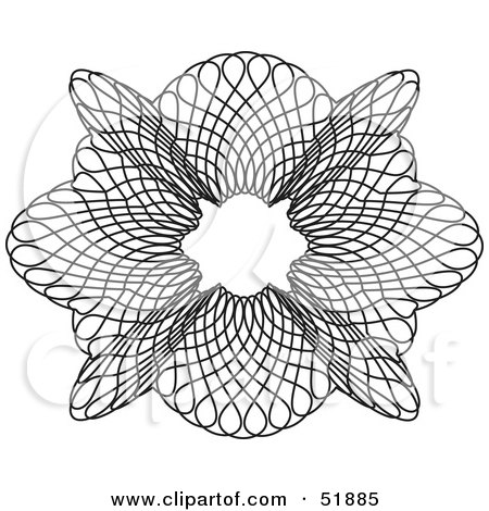 Clipart Illustration of an Ornate Guilloche Design - Version 2 by stockillustrations