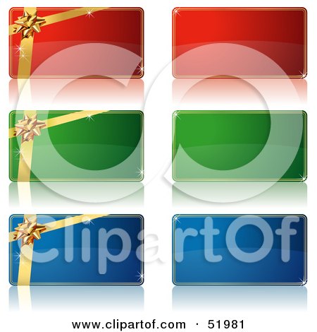 Royalty-Free (RF) Clipart Illustration of a Digital Collage of Green and Red Tags by dero