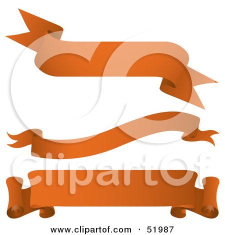 Royalty-Free (RF) Clipart Illustration of a Digital Collage Of Orange Banners - Version 10 by dero
