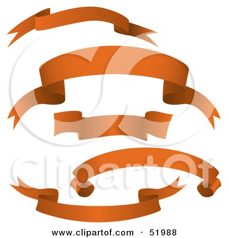 Royalty-Free (RF) Clipart Illustration of a Digital Collage Of Orange Banners - Version 4 by dero