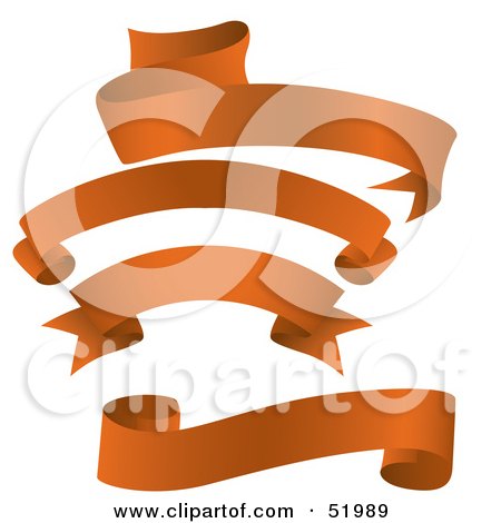 Royalty-Free (RF) Clipart Illustration of a Digital Collage Of Orange Banners - Version 3 by dero