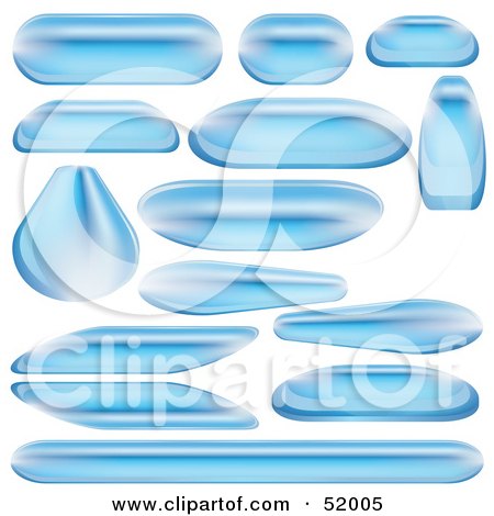 Royalty-Free (RF) Clipart Illustration of a Digital Collage of Abstract Blue Buttons - Version 2 by dero