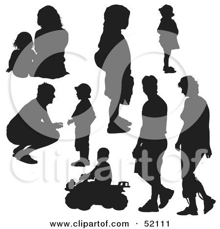 Royalty-Free (RF) Clipart Illustration of a Digital Collage of Families - Version 4 by dero