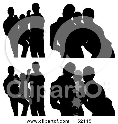 Royalty-Free (RF) Clipart Illustration of a Digital Collage of Families - Version 9 by dero