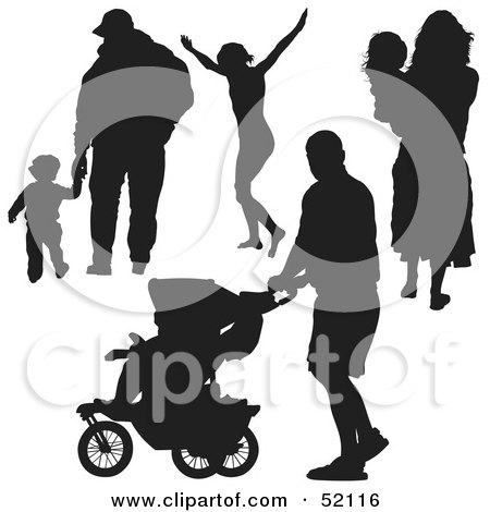 Royalty-Free (RF) Clipart Illustration of a Digital Collage of Families - Version 1 by dero