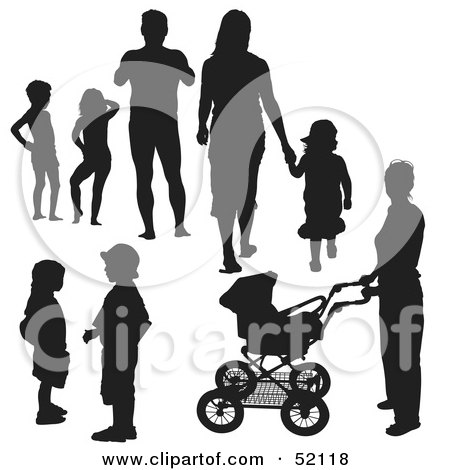 Royalty-Free (RF) Clipart Illustration of a Digital Collage of Families - Version 2 by dero