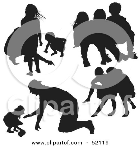 Royalty-Free (RF) Clipart Illustration of a Digital Collage of Families - Version 8 by dero