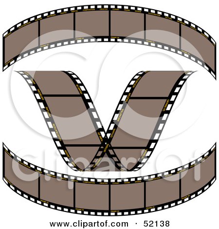 Royalty-Free (RF) Clipart Illustration of a Digital Collage of Brown Film Strips - Version 2 by dero