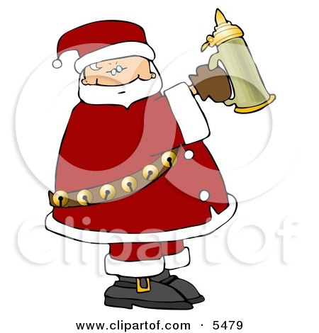Santa Holding a Beer Stein Clipart Illustration by djart