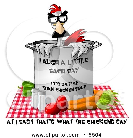 Fresh Vegetable Chicken Soup Clipart Illustration by djart