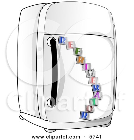 Traditional Household Refrigerator Appliance Clipart Illustration by djart