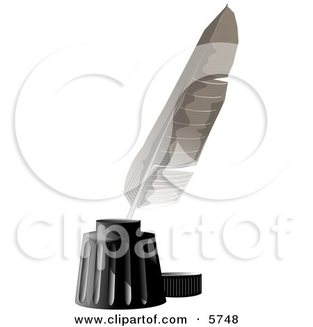 Quill Feather Ink Pen Clipart Illustration by djart