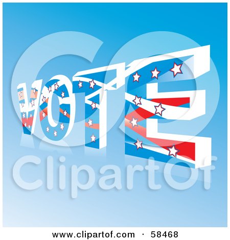 Royalty-Free (RF) Clipart Illustration of a Patriotic American Vote Background - Version 1 by MilsiArt