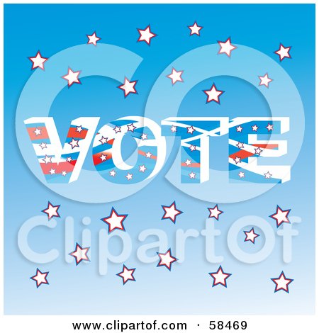 Royalty-Free (RF) Clipart Illustration of a Patriotic American Vote Background - Version 2 by MilsiArt