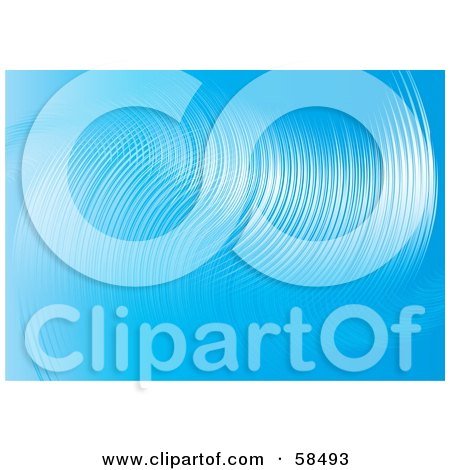Royalty-Free (RF) Clipart Illustration of a Blue Background With Fine White Waves by MilsiArt