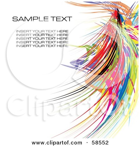Royalty-Free (RF) Clipart Illustration of a Colorful Watercolor Stroke Background With Sample Text - Version 13 by MilsiArt