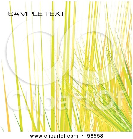 Royalty-Free (RF) Clipart Illustration of a Yellow Watercolor Stroke Background With Sample Text - Version 2 by MilsiArt