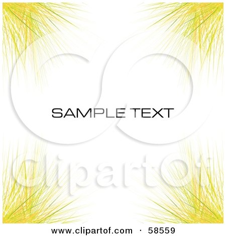 Royalty-Free (RF) Clipart Illustration of a Yellow Watercolor Stroke Background With Sample Text - Version 3 by MilsiArt
