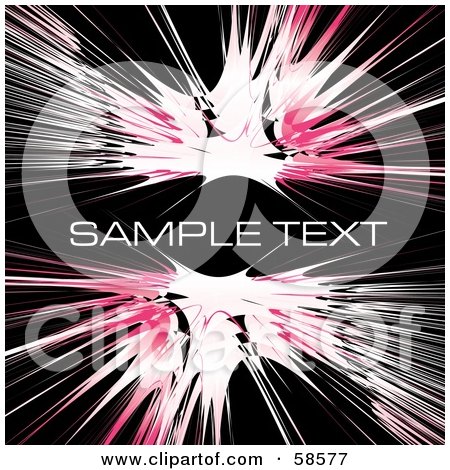 Royalty-Free (RF) Clipart Illustration of a Pink Watercolor Burst Text Box With Sample Text by MilsiArt