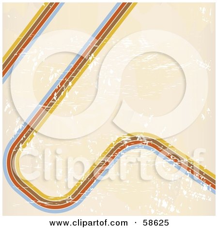 Royalty-Free (RF) Clipart Illustration of a Background Of Curving And Straight Lines With Grunge by MilsiArt