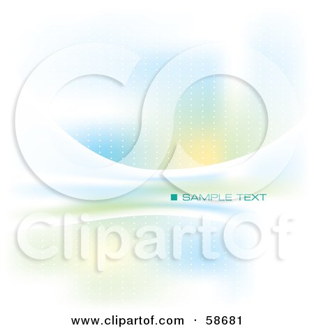 Royalty-Free (RF) Clipart Illustration of an Abstract Background With A Text Bar - Version 4 by MilsiArt