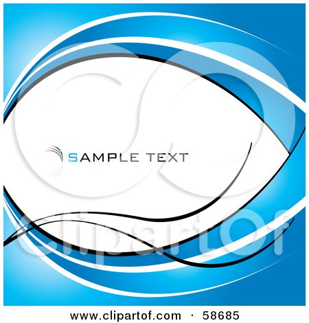 Royalty-Free (RF) Clipart Illustration of a Blue Template Background With Sample Text - Version 2 by MilsiArt