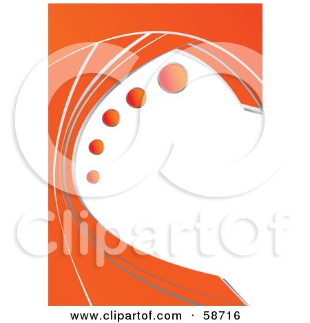 Royalty-Free (RF) Clipart Illustration of a Background With Orange Dots In White And Orange Borders by MilsiArt