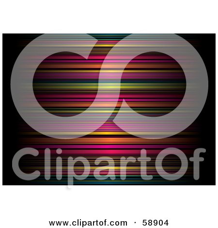 Royalty-Free (RF) Clipart Illustration of a Background Of Colorfully Blurred Horizontal Stripes - Version 3 by michaeltravers
