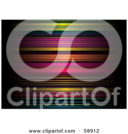 Royalty-Free (RF) Clipart Illustration of a Background Of Colorfully Blurred Horizontal Stripes - Version 4 by michaeltravers