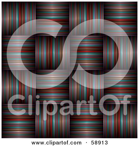 Royalty-Free (RF) Clipart Illustration of a Textured Red Weave Background by michaeltravers