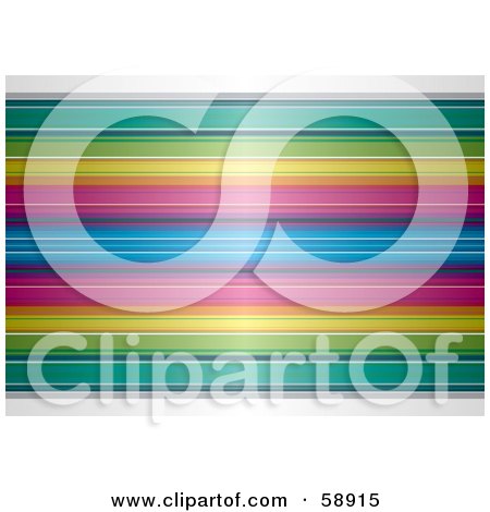 Royalty-Free (RF) Clipart Illustration of a Background Of Colorfully Blurred Horizontal Stripes - Version 1 by michaeltravers