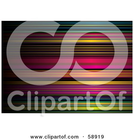 Royalty-Free (RF) Clipart Illustration of a Background Of Colorfully Blurred Horizontal Stripes - Version 2 by michaeltravers