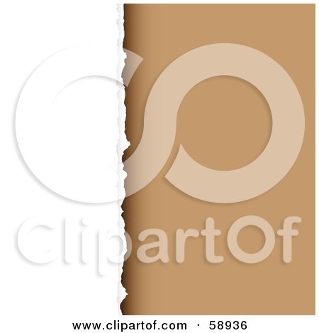 Royalty-Free (RF) Clipart Illustration of a Background Of Torn Paper Against Brown - Version 3 by michaeltravers