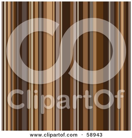 Royalty-Free (RF) Clipart Illustration of a Shiny Background Of Retro Brown Stripes by michaeltravers