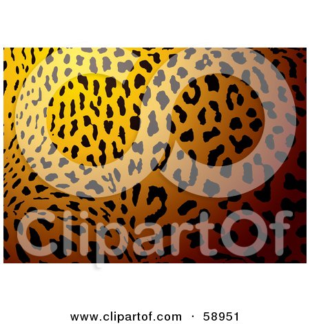 Royalty-Free (RF) Clipart Illustration of a Patterned Leopard Skin Print Background by michaeltravers