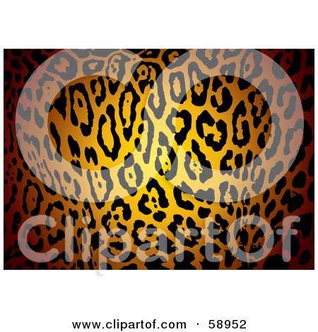 Royalty-Free (RF) Clipart Illustration of a Patterned Jaguar Skin Print Background by michaeltravers