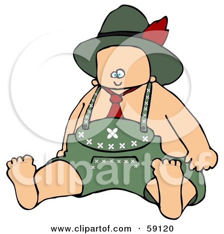 Royalty-Free (RF) Clipart Illustration of an Oktoberfest Baby Boy by djart