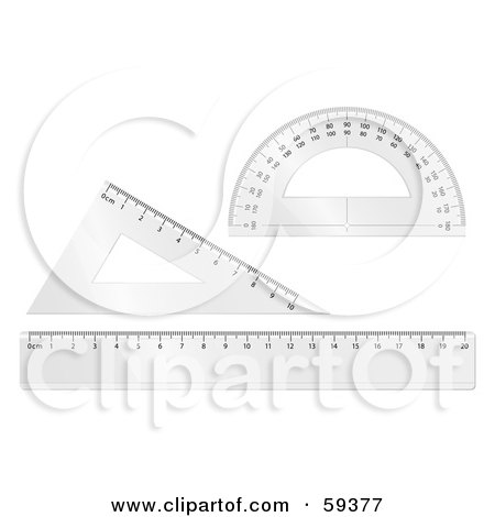 Royalty-Free (RF) Clipart Illustration of a Measurement Geometry Set by Oligo