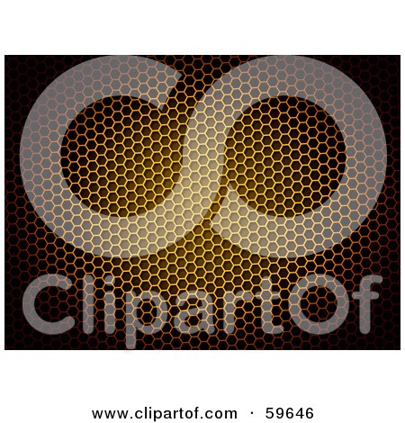 Royalty-Free (RF) Clipart Illustration of Circular Light On A Honeycomb Background by oboy
