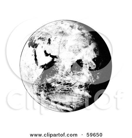 Royalty-Free (RF) Clipart Illustration of a World Globe Featuring The East - Version 4 by oboy