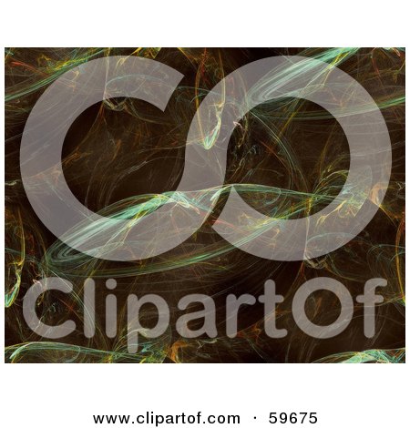Royalty-Free (RF) Clipart Illustration of a Seamless Fractal Background; Green Smoke by oboy