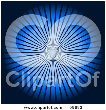 Royalty-Free (RF) Clipart Illustration of a Blue Star Explosion Burst Background by oboy