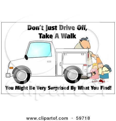 Royalty-Free (RF) Clipart Illustration of a Man Setting Out Cones Near Kids by djart