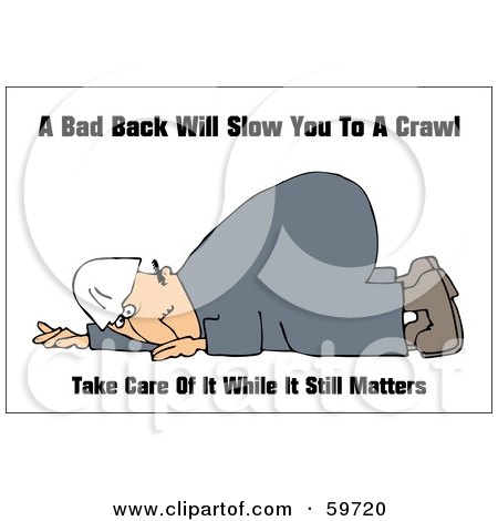 Royalty-Free (RF) Clipart Illustration of a Hurt Worker Man Down On The Ground by djart
