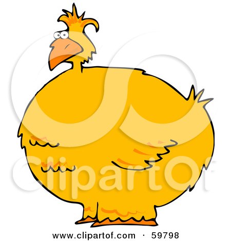 Royalty-Free (RF) Clipart Illustration of a Fat Yellow Birdy by djart