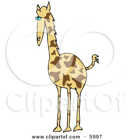 African Giraffe (Giraffa camelopardalis) Clipart Picture by djart